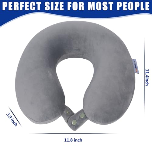 image for SAIREIDER Travel Pillows for Sleeping Airplane 100% Pure Memory Foam N