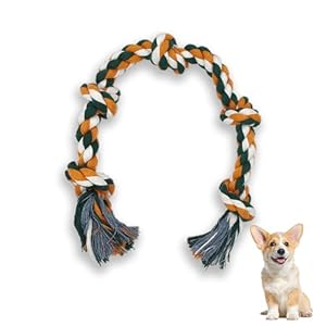 Durable 5-Knot Multicolor Dog Chew Knotted Rope Toy – Perfect for Tug, Chew and Teeth Cleaning, Color May Vary – Ideal for Puppies & Large Dogs
