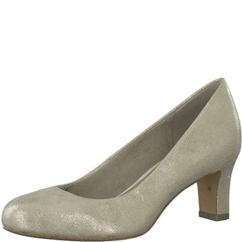 Jana Damen Pumps Elegant Kleiner Absatz Weite H Mehrweite, Gold (Gold Met...
