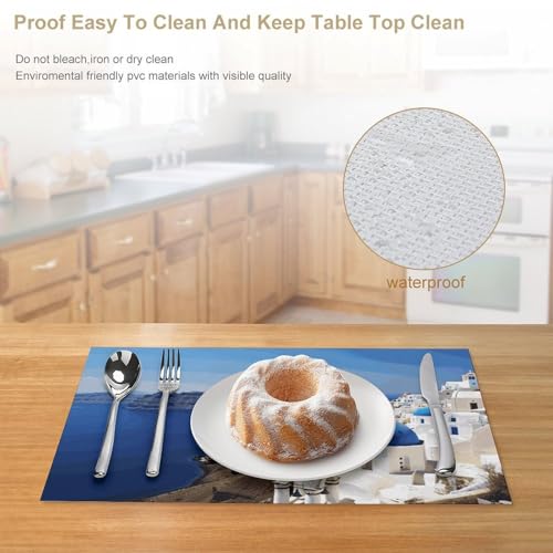 Sets de table en PVC Santorini lot de 4 lavables et résistants pour cuisine - 5