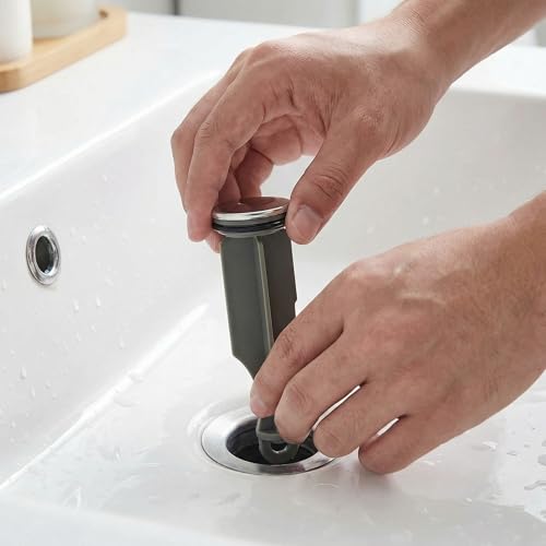 Bathroom Sink Drain Stopper RP5648BN Replacement, Pop Up Style Lavatory Plug Compatible with Delta Faucets, Professional Plumbing Fixture, Durable Basin Water Sealer Component