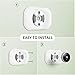 Compatible with Google Nest Thermostat 1st/2nd/3rd Wall Plate Cover - Petrichor Nest Thermostat Trim Kit, Made for Google Nest Thermostat 1st/2nd/3rd, Cover Imperfections Easy to Install - Snow