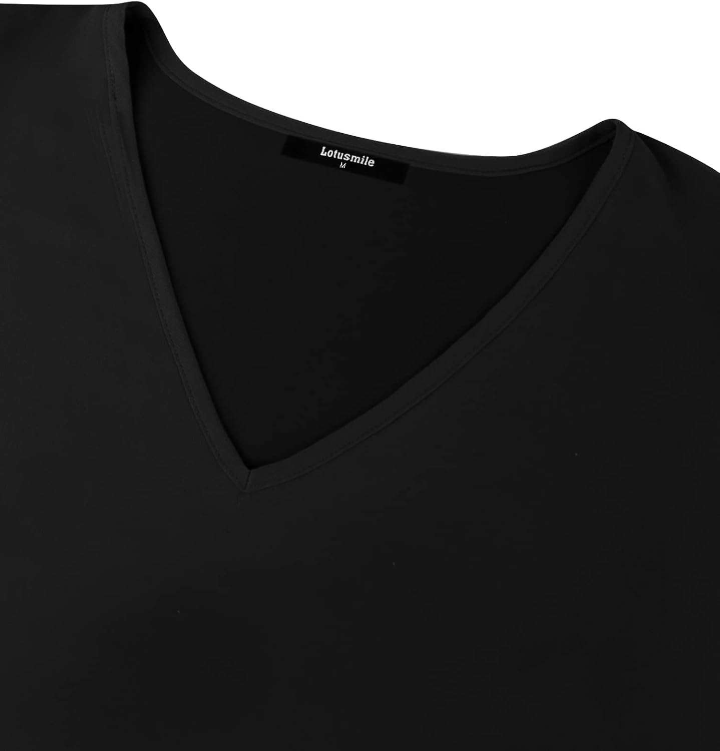 Lotusmile Women's Loose Flouncing Flutter Sleeve Double-Layered Shirt Chiffon Elegant Dressy Blouse Work Tops - Image 4