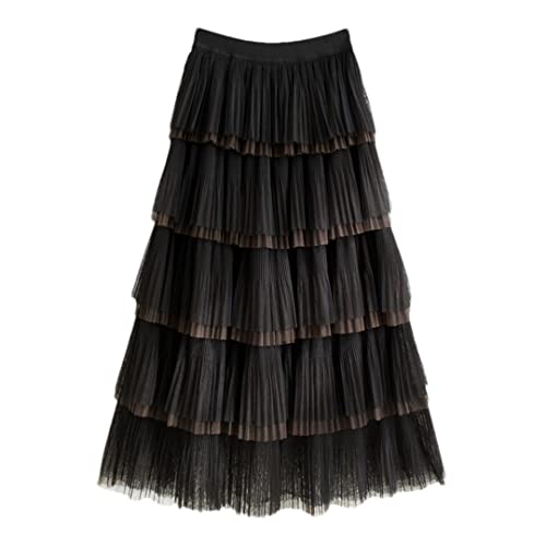 Jupe en tulle noir confortable pour affiner la silhouette sans serrer la taille haute
