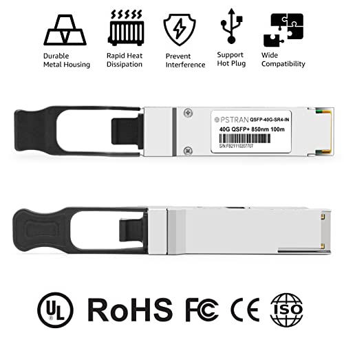 Image of 40GBASE-SR4 QSFP+ Optical Transceiver Module Compatible with Intel E40GQSFPSR 850nm 100m DDM MPO-12 /UPC MMF