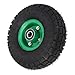 Baxnore 10 Inch Rubber Replacement Wheel, Inflatable Cart Wheel with 6204 Bearing, Heavy Duty 250KG Load for Garden Trolley, Wheelbarrow, and Industrial Carts