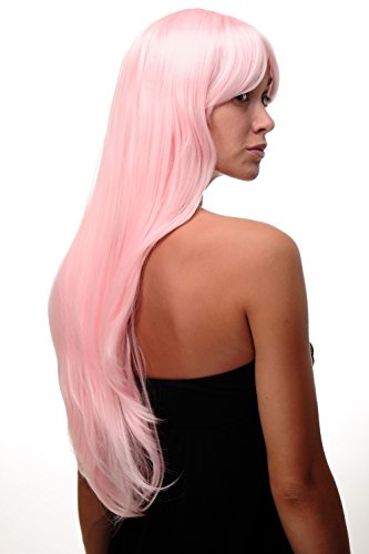 WIG ME UP 3111-T2333 Lady Quality Wig Cosplay very long long bangs fringe can part to side straight bright pink approx 27,5inch - Image 2