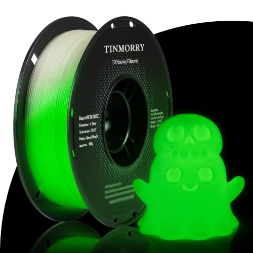 PETG Filament 1.75mm 1kg, TINMORRY 3D Printer Filament PETG-Eco Tangle-Free 3D Printing Materials, 1 Spool, Glow Geen in