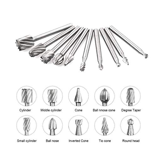 Image of DIY Crafts Design No # 6, Pack of 10 Pcs, 10x - Rotary File Electric Grinding Polishing Head Engraving Wo (Design No # 6, Pack of 10 Pcs)