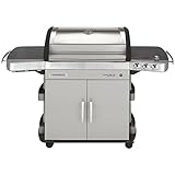 campingaz rbs Dos quemadores de cerámica RBS y uno central quemador de tubo de acero inoxidable de alto rendimiento (12,4 kW) y un quemador lateral (2,3 kW), todos los quemadores se puede ajustar por separado