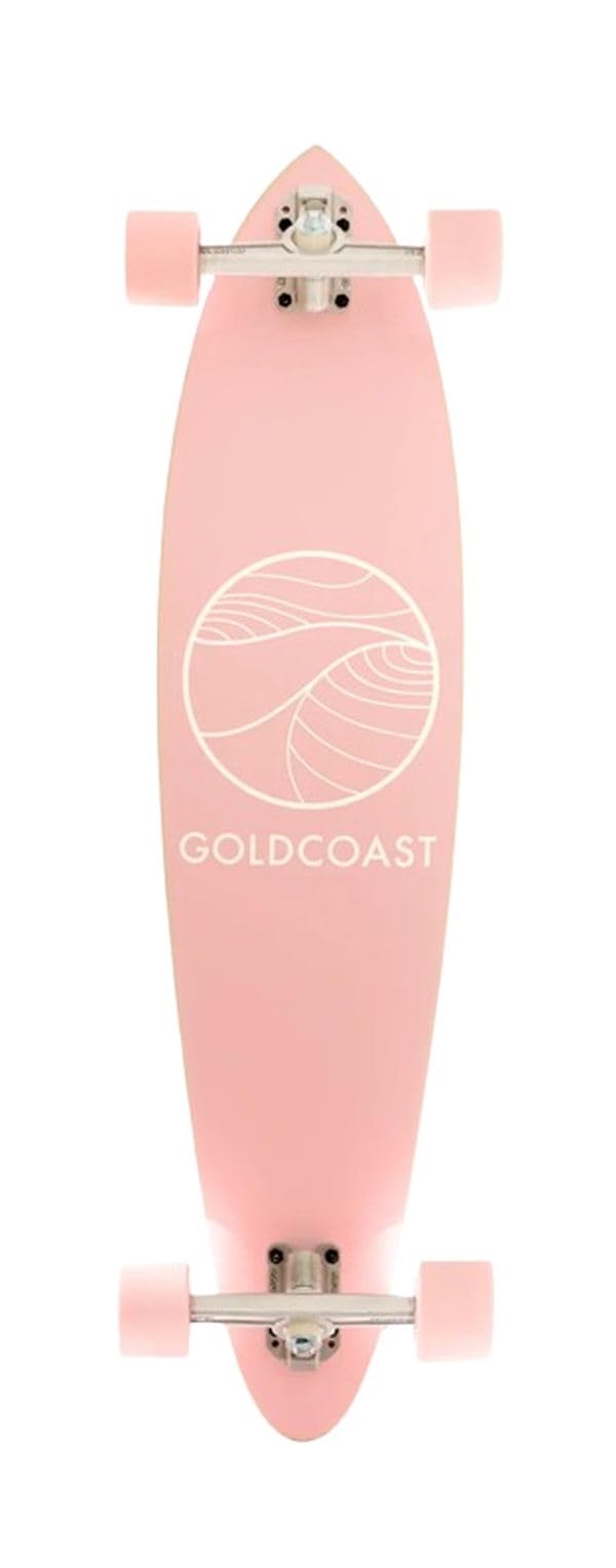 Goldcoast Skateboards Pintail Complete Longboard Skateboard (Classic Pink, 37.75