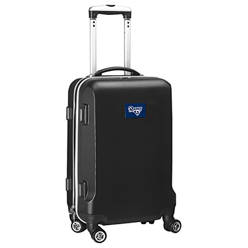 Denco NFL Los Angeles Rams Hardcase Spinner Luggage Black