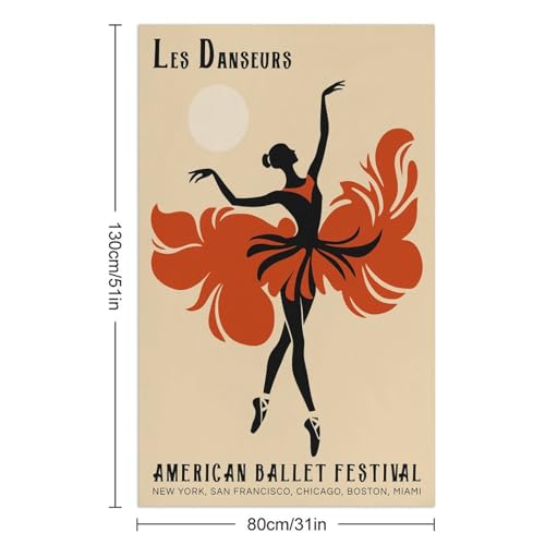 Serviette de plage idéale pour le camping et la douche motif Les Danseurs - 3