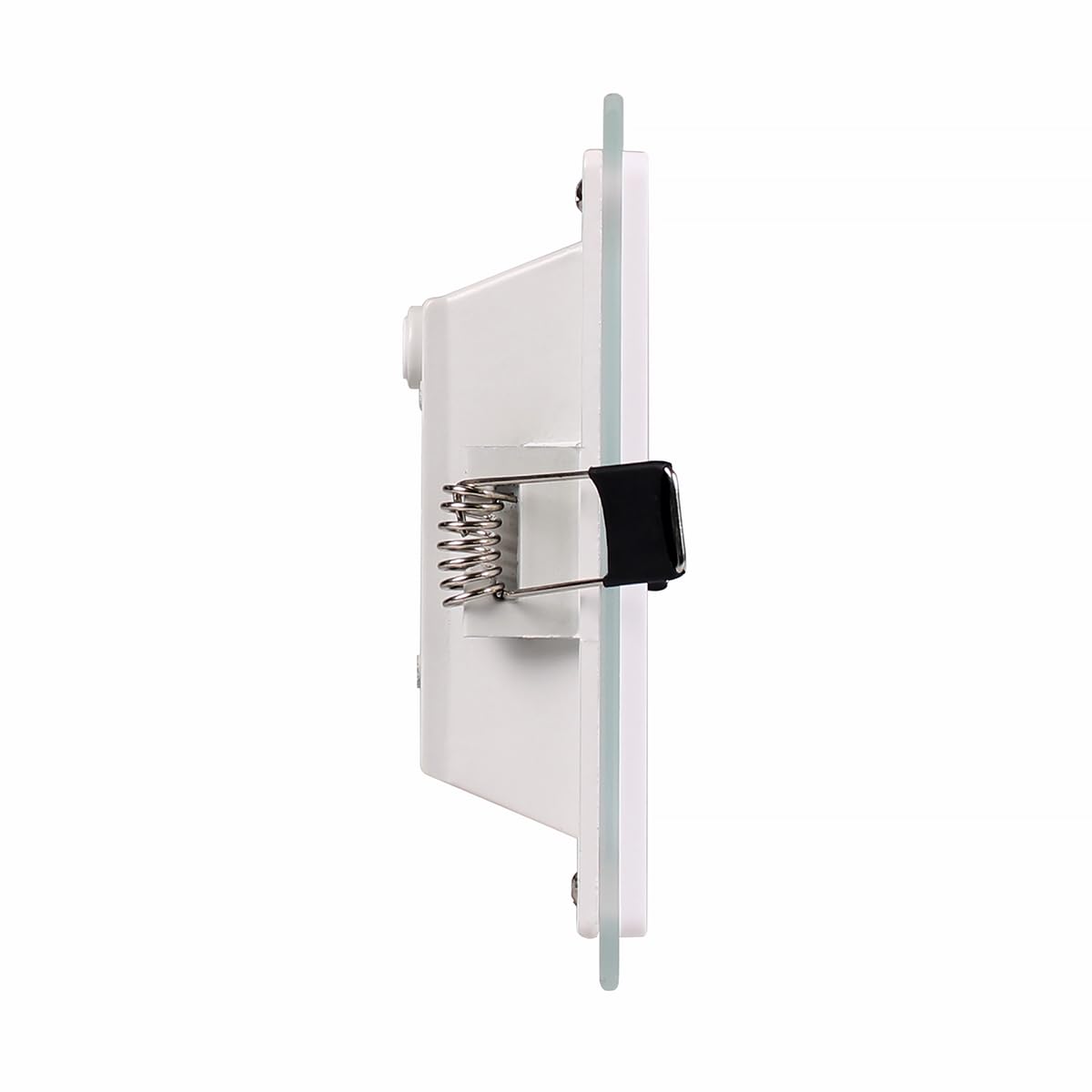 Partenopea® kit 8 Pannelli LED da incasso a soffitto per contro soffitti in cartongesso faretto plafoniera Slim in alluminio e vetro CCT cambia 3 tonalità luce (9 watt, Quadrato)