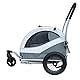 PAPILIOSHOP Kuma – Klappbarer Hundeanhänger, Hundewagen und Fahrradanhänger für kleine Hunde, Leicht und Stabil, 2-in-1 Buggy für Transport und Outdoor-Aktivitäten (Grau)