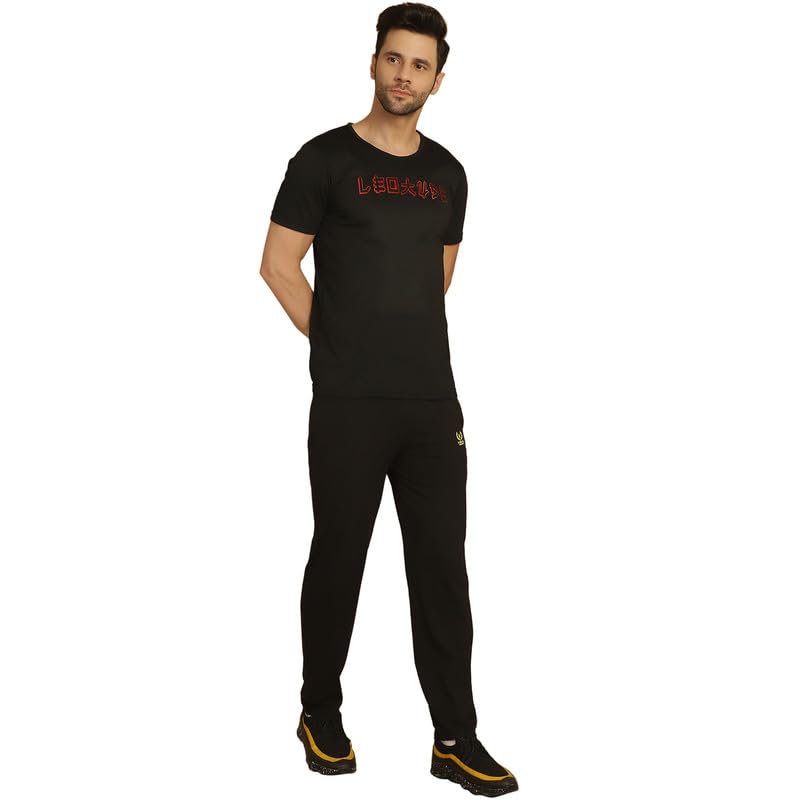 Image of VIMAL JONNEY White Cotton Printed CO-ORD Set Tracksuit for Men-T PRT 23 WHT D10 WHT. 02-P