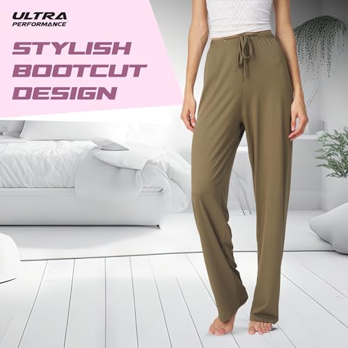 Image of Ultra Performance Pajama Pants Women 3 Pack Soft PJ Lounge Pajama Pants | 92% polyester, 8% spandex; drawstring waist; ideal for sleeping, lounging, pj pajamas for women (Avail in Plus Sizes)