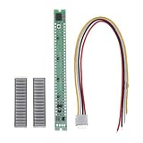 Music Sound Display Analyzer 32-Segment LED Bar Array VU Meter Level Indicator Module with 24 Green 8 Red Lights, Adjustable Brightness and Peak Time, AGC Mode, Audio Visualization