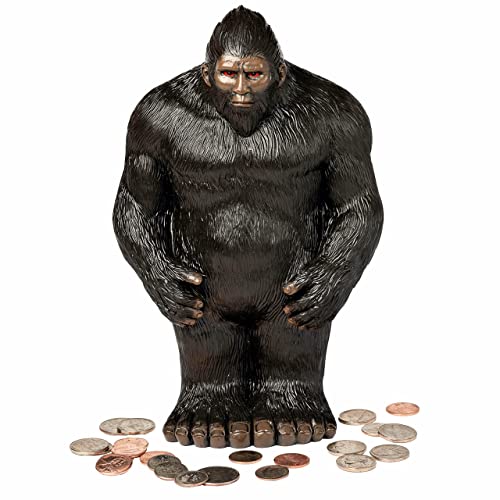 Bigfoot Statue Piggy Bank For Adults – Sasquatch Coin Bank For Kids – Bigfoot Gifts And Merchandise For Men And Women – Cool Room Bigfoot Decor For Shelves And Book Shelf Decor Accents #TOP1