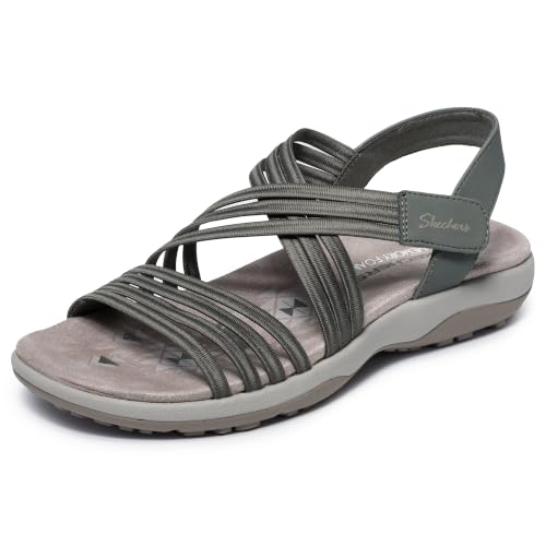 Image of Skechers Women's Reggae Slim - Sunnyside 2.0 | Skechers Memory Foam, Machine Washable, Stretch Fit, Vegan, Adjustable Strap