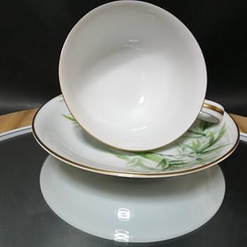 Amazon.co.jp: 自宅保管 ノリタケ 金彩竹図 カップ＆ソーサー