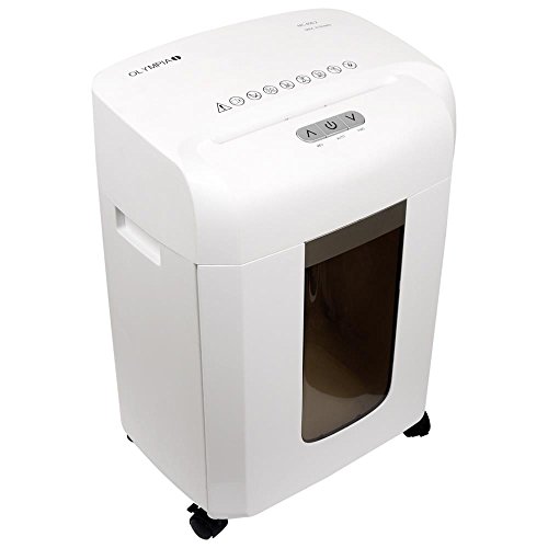 Olympia MC 408.2 Profi Aktenvernichter Partikelschnitt (Sicherheitsstufe P5 - Energiesparend - 8 Blätter 80g/m², Schredder für Papier mit automatischem Einzug, Papierwolf mit Rollen)