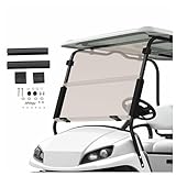 HECASA Windshield Compatible with 1994-2013 EZGO TXT & Medalist Gas or Electric Golf Cart Flip Windscreen