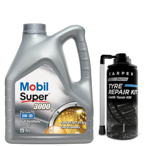 Super 3000 X1 Formula FE 5W30 Motor Yağı 4 L + 00120 Carpex Lastik Tamir Kiti