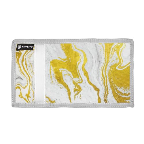 Goldfoil Minimalist White Kids Wallet for Boys Girls Trifold Outdoor Sport Wallets for Youth Teen Children Wallet with Zippered Coin Pockets Card Holders Novelty Wallets with Magic Sticker