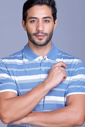 Image of SANE ORIGINALS Half Sleeve Polo T-Shirt for Men with Pocket || Stripe Collar and Pocket T-Shirt for Men Half Sleeves