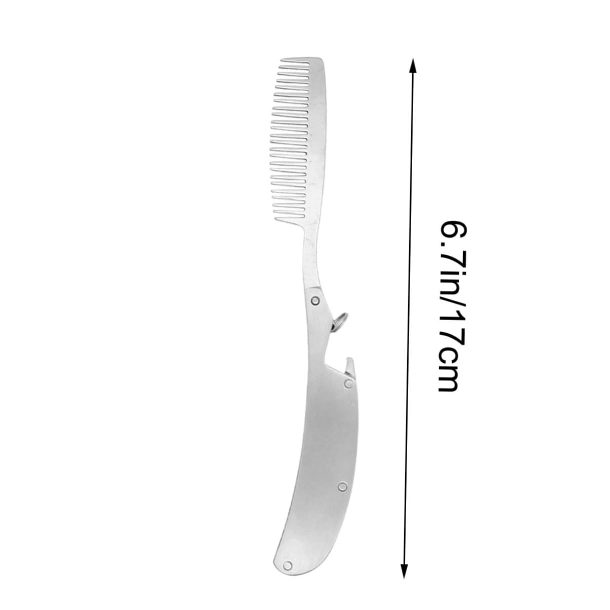 PartyKindom Stainless Steel Beard Comb Men's Hair Comb Set Beard Brush Portable for Men