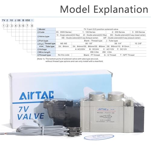 Électrovanne 5/2 voies 7V210-08-B distributeur d'air comprimé