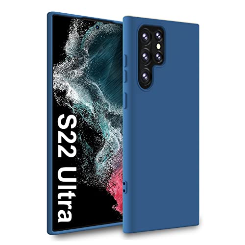 UUBOXS Capa para Samsung Galaxy S22 Ultra fina, flexível anti-choques TPU com proteção melhorada compatível com Samsung Galaxy S22 Ultra 5G de 6,8 polegadas, cor azul