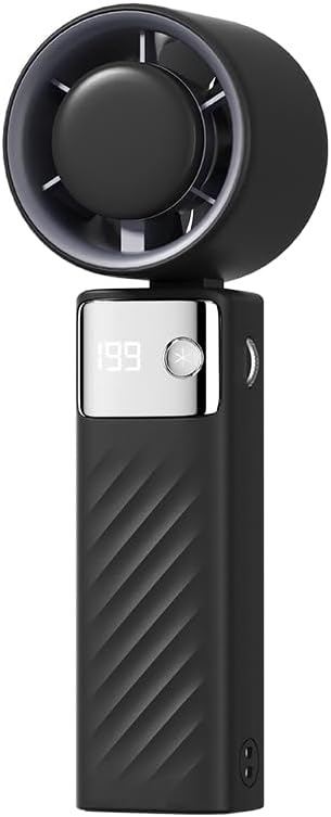 Mini ventiladores de mano, ventilador portátil de 1 a 199 velocidades, ventiladores turbo de velocidad máxima de 20 horas de funcionamiento,