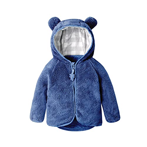 Volunboy Toddler Bear Jacket Zip-Up Fleece Hoodies Navy Baby Girls Boys Sweatshirt Fall Outwear 12-18Months #TOP13
