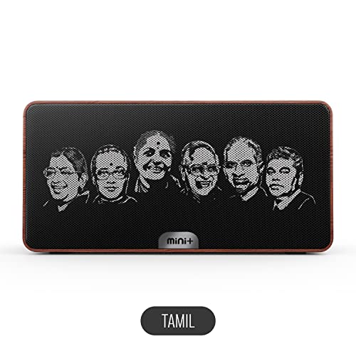 Image of Carvaan Saregama Mini+ (Plus) Tamil Portable Music Player with 1000 Preloaded Evergreen Tamil Songs, 10 Watt Speaker, Handsfree Calling, Bluetooth /FM /AM /AUX (Vintage Brown)