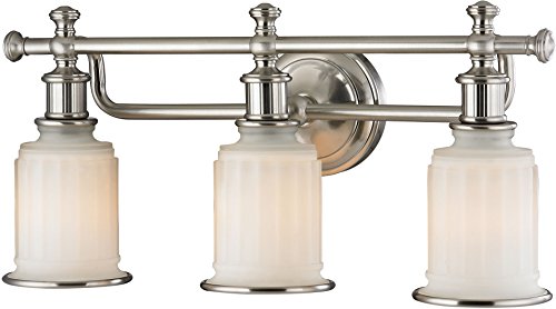 Buy 1 get 1 🔥 ELK Lighting 52002/3 Acadia Collection 3 Bath Light, 10 x 22 x 7, Brushed Nickel Limited Stock ELK Lighting 52002/3 Acadia Collection 3 Bath Light, 10 x 22 x 7, Brushed Nickel
