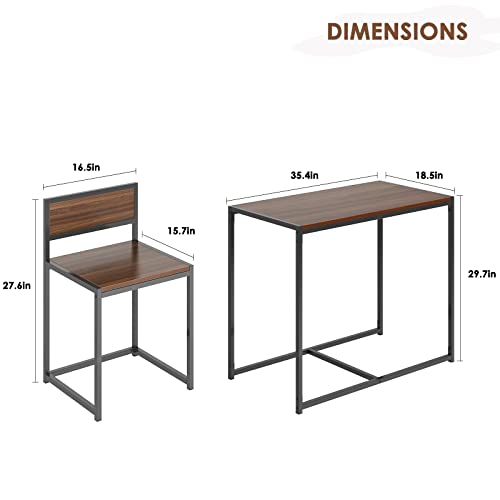 Sogeshome Compact Dining Table Set With 2 Chairs, Small 3 Piece Lunch Table Set, Breakfast Table Chair Set For Kitchen, Living-Room #TOP4