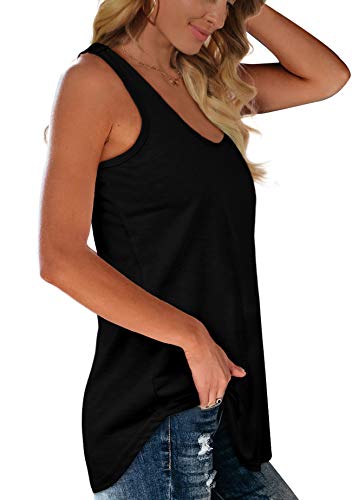 Xieerduo Black Tank Tops For Women Summer Tops 2021 Racerback M #TOP2