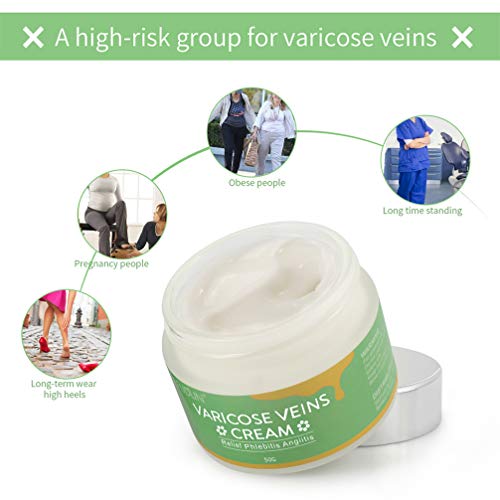 EXCEART Caixa 1 Varizes Alívio Creme Alívio Flebite Angiite Dor Pernas Creme