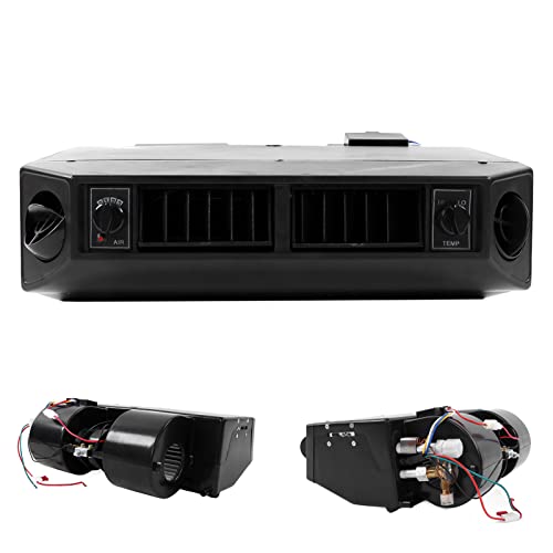 12V Underdash Conditioning Evaporator Cooling Kit mit 3-Stufen-Lüfter Aluminiumspirale für Oldtimer Wohnmobile Nutzfahrzeuge Komplettset mit Halterungen und Schläuchen