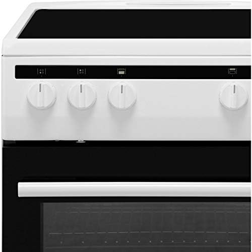 Amica 50cm Double Cavity Electric Cooker with Ceramic Hob - White