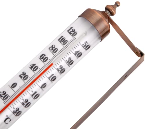 Termofly 10.2 Inch New Premium Steel Indoor/Outdoor Thermometer Wireless Decorative #TOP1