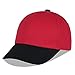 LANGZHEN Cotton Outdoor Toddler Girls Boys Plain Baseball Cap Baby Infant Structured Adjustable Hat for Kids Sun Hat(M-Black Red)
