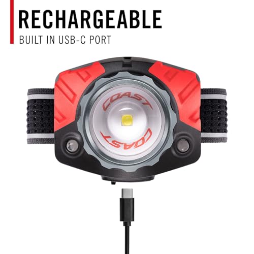 Linterna frontal Coast FL85R recargable para evitar la fatiga ocular con luz de tres colores 6