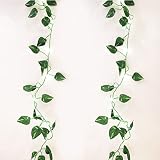 Better Life Attic 2 Pack 7ft Pre-lit Greenery Garland, Pothos Vines with Fairy Lights, Decorative Ar
