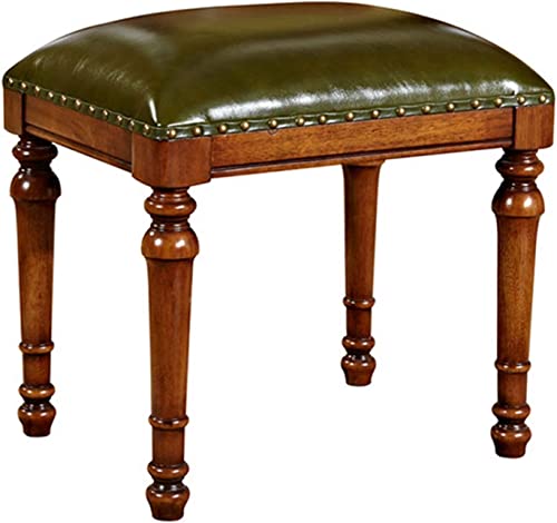 Taburete de sofá de PU y madera maciza noble sin necesidad de ensamblar 2