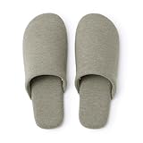 無印良品 綿鹿の子履き心地やわらか足なりスリッパ L/25~27.5cm用・グリーン 84936371