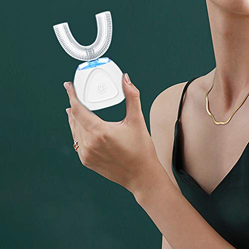 Generic Escova de dentes elétrica 360°, automática, recarregável,deixa as mãos livres, Branco, Autom