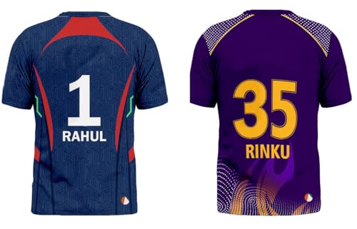 Image of Sports India IPL Cricket Team T Shirt Jersey Combo for (Kid's, Boy's & Mens) L744